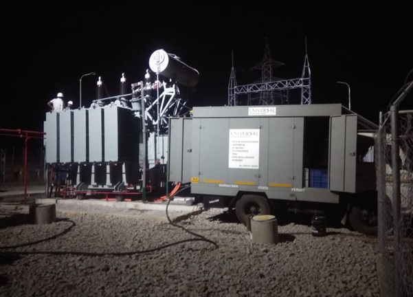 Oil Filtration of 20MVA, 11kV/33kV Transformer